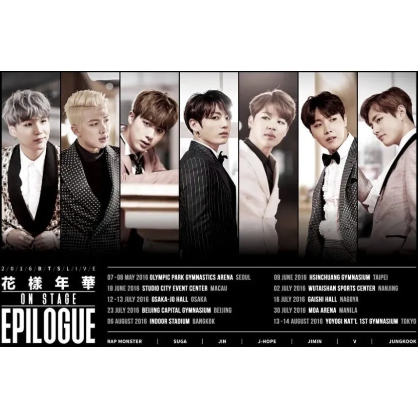 2016 BTS LIVE 花樣年華 ON STAGE:EPILOGUE CONCERT DVD 3DISC Special PhotoBook PhotoCard