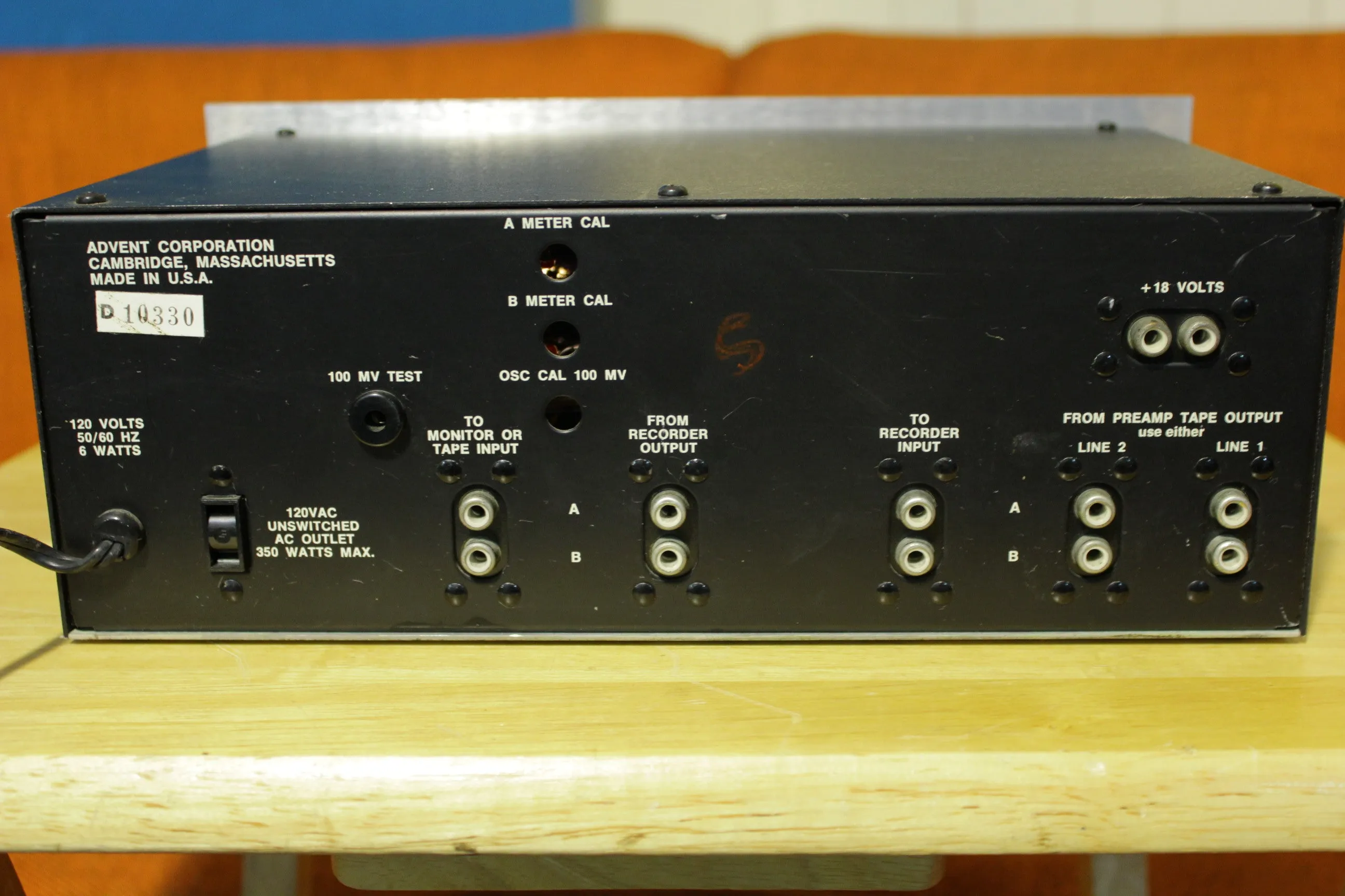 Advent 1972 Model 100A Silver Face Dolby  A B Noise Reduction Stereo Unit 70s