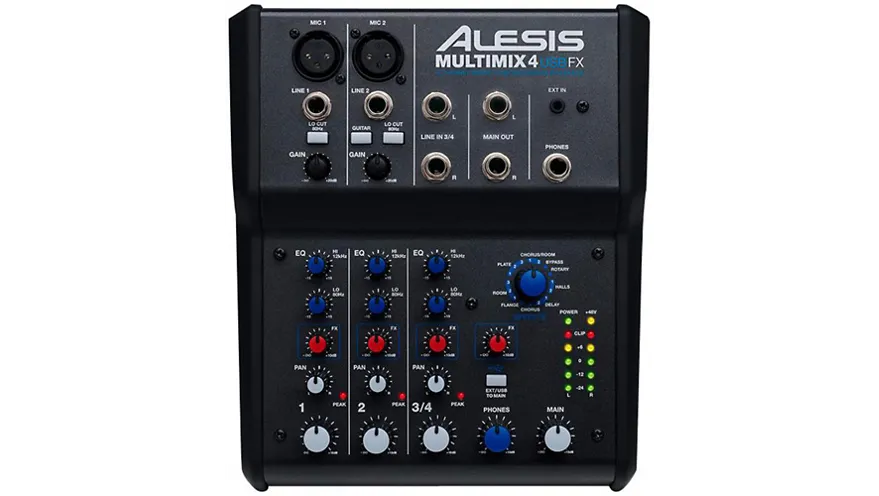 Alesis MultiMix 4 USB FX 4-Channel Mixer with Effects & USB Audio Interface