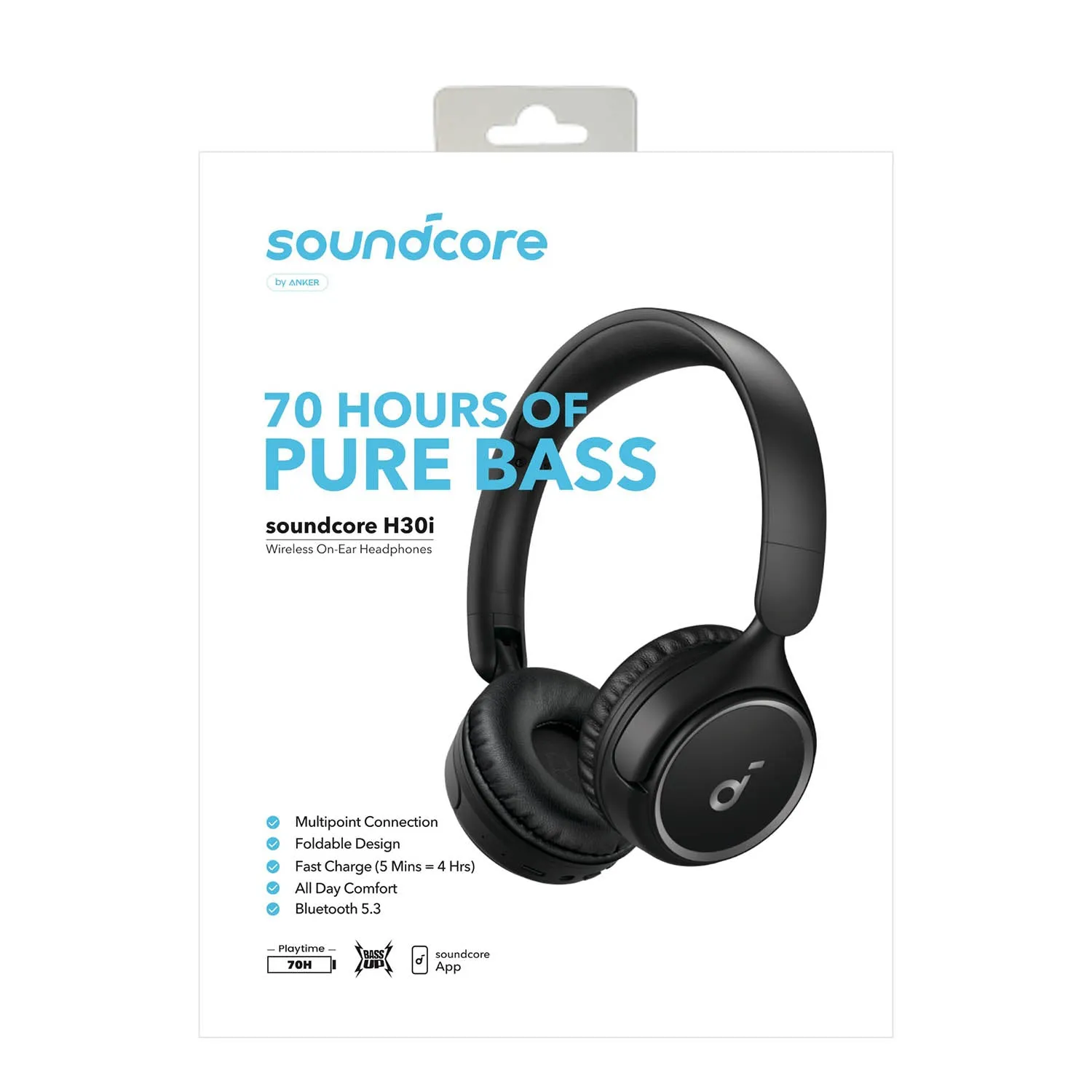 Anker Soundcore H30I Wireless On-Ear Headphones - Black