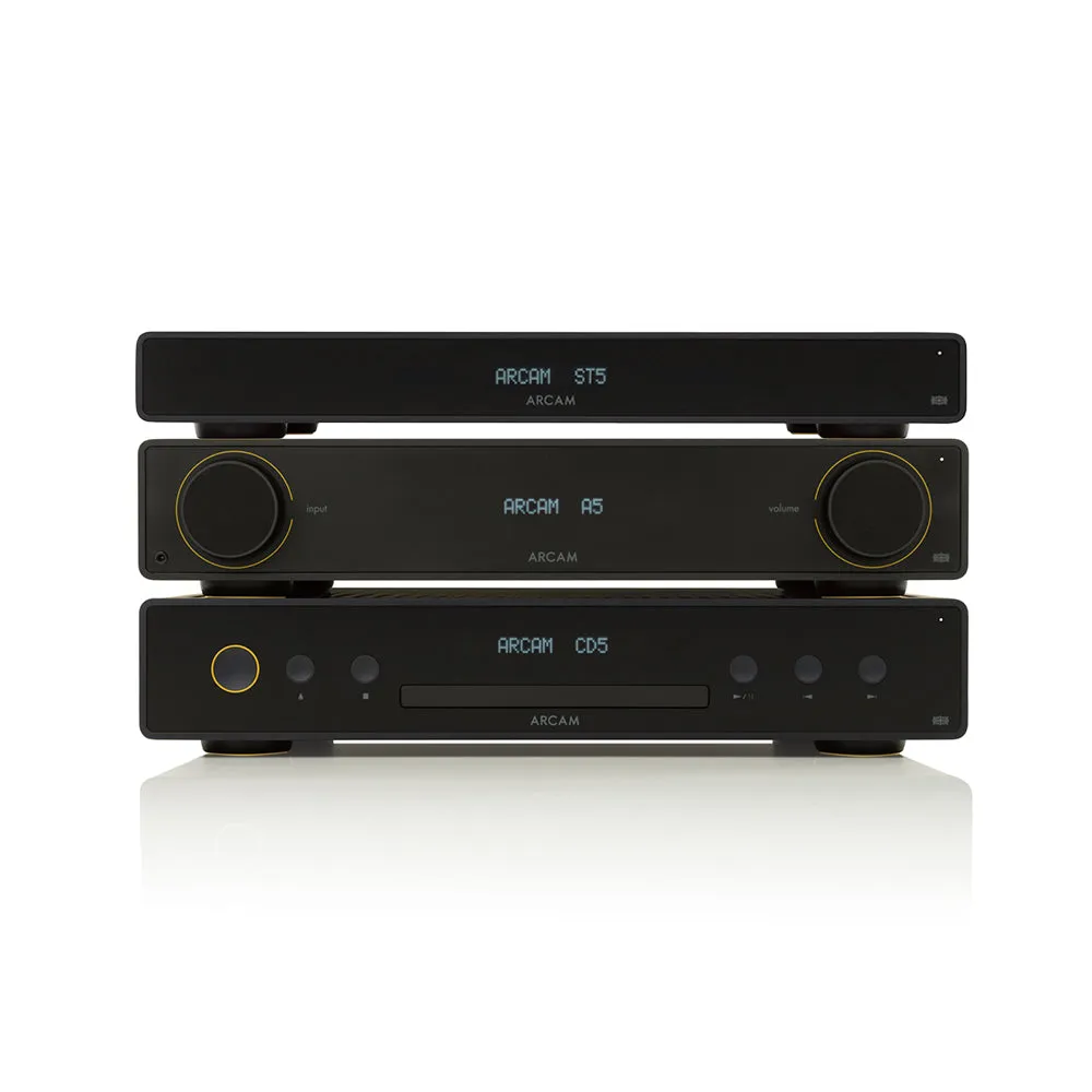 Arcam Radia A5 Integrated Amp with Bluetooth with CD5 CD Player and ST5 High Resolution Streamer Package