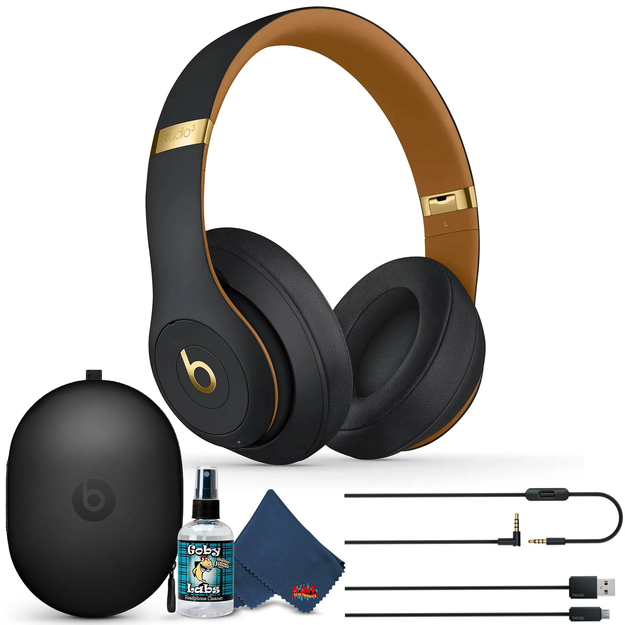 Beats Studio3 Wireless Headphones with 6Ave Cleaning Kit -