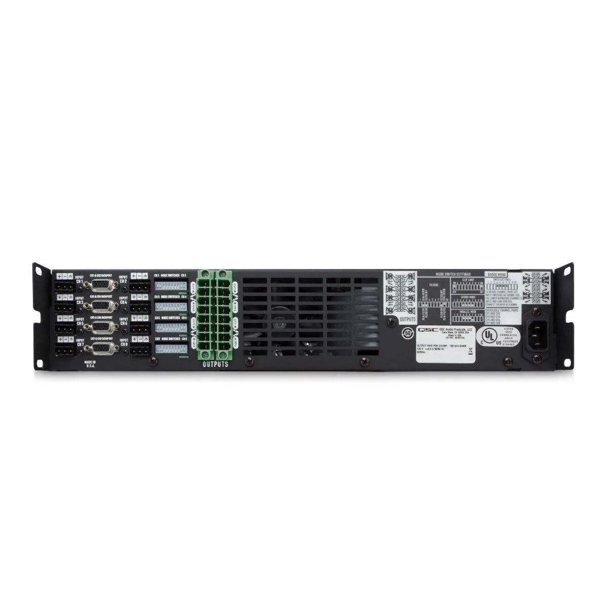 Commercial Rack Mount 8-Channel 70V Power Amplifier