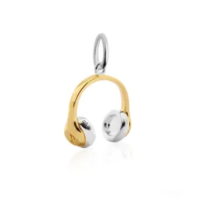 Headphones Charm Solid Gold