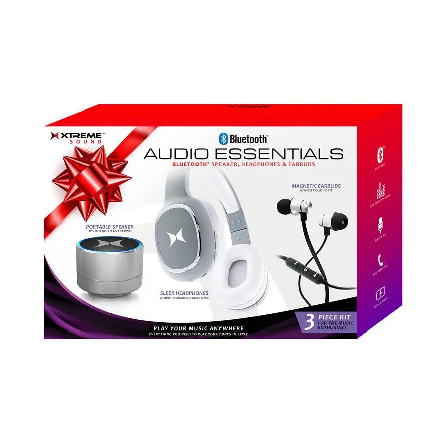 IN STOCK! Xtreme XBS9-1058-SIL Audio Essentials Gift Set- The Ultimate Gift For Everyone!