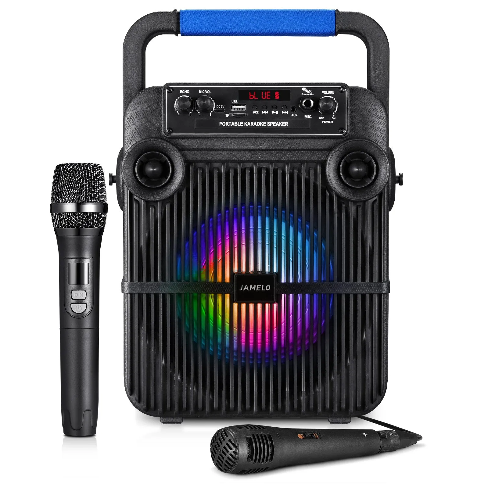 JAMELO Q1 Karaoke Machine Bluetooth Speaker w/ Microphone