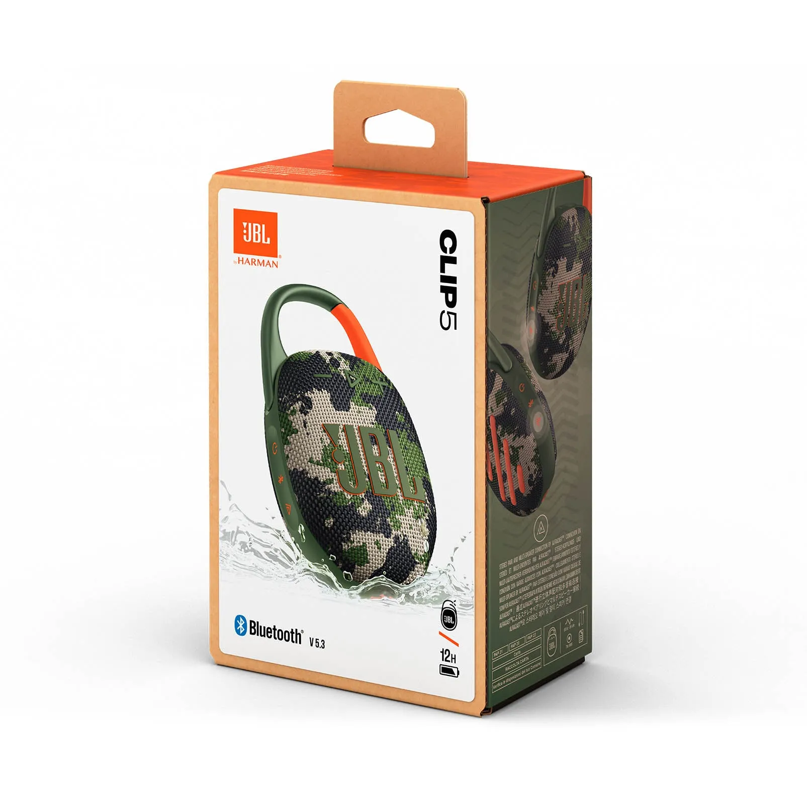 JBL Clip 5 Ultra-Portable Waterproof Speaker - Camo