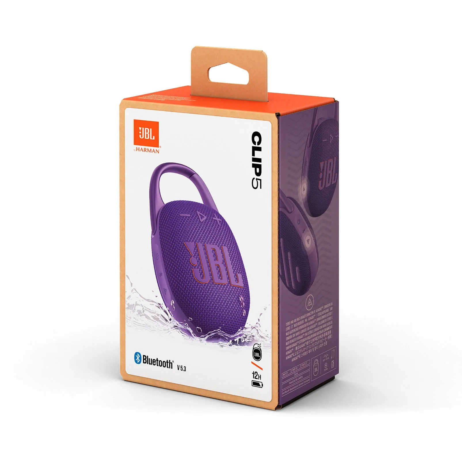 JBL Clip 5 Ultra-Portable Waterproof Speaker - Purple