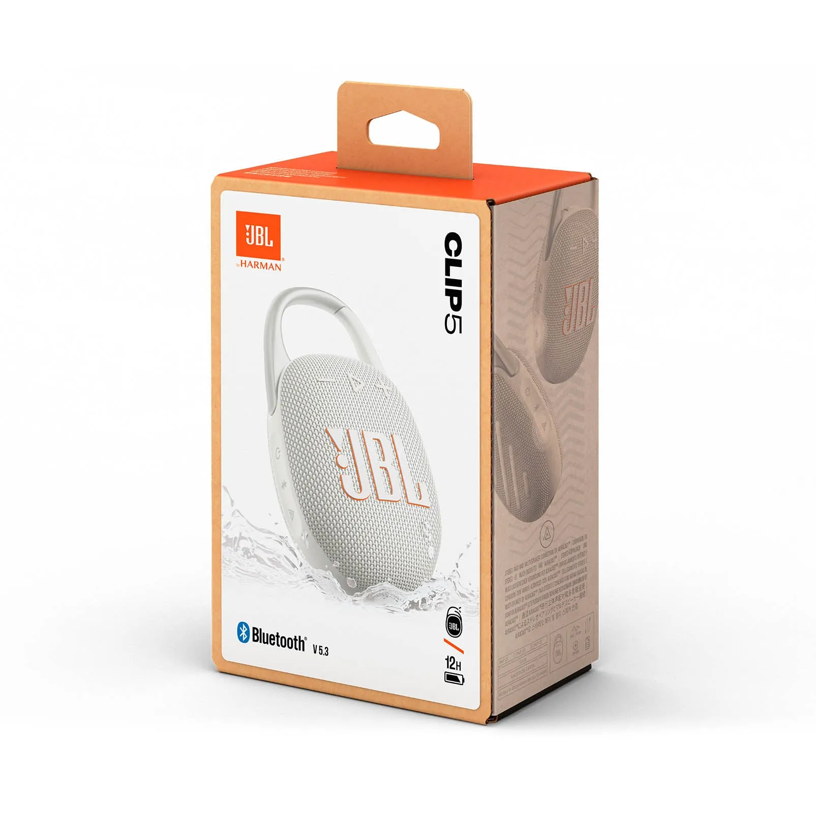 JBL Clip 5 Ultra-Portable Waterproof Speaker - White