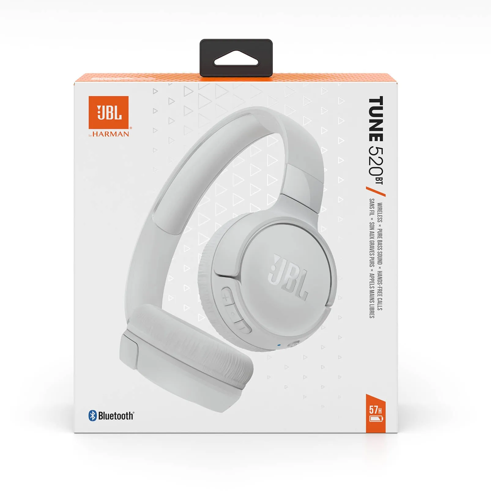 JBL Tune 520BT Wireless On-Ear Headphones - White