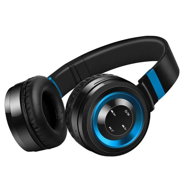 LeadTry Wired and Wireless Bluetooth Headphones With Mic Support TF Card Stereo Noise Cancelling Bluetooth Headset For Phone PC