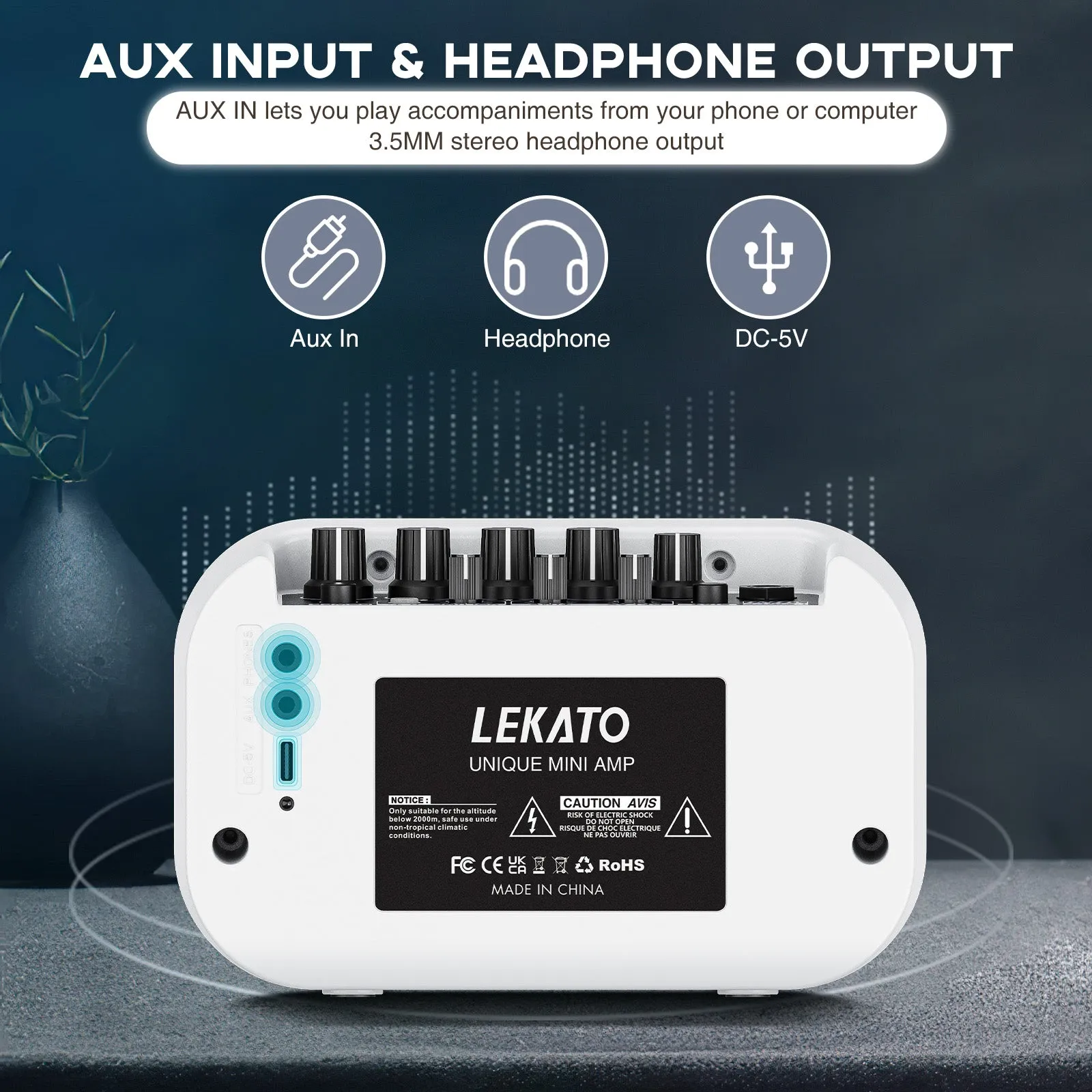 LEKATO UNIQUE MINI Electric Guitar Amp 10W Distortion Clean Delay