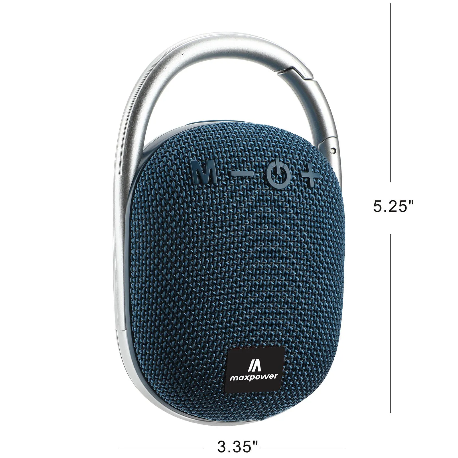 Max Power Clip On Bluetooth Speaker For Indoor/Outdoor Use - Blue