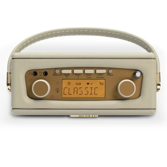 Roberts Revival Uno BT DAB DAB  FM Radio with 2 alarms and line out in Pastel Cream Bluetooth