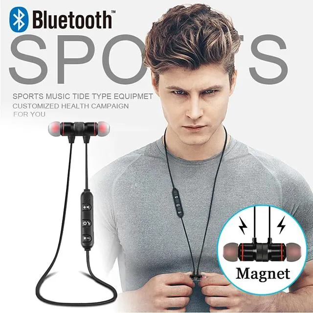 Sports Neckband Magnetic Wireless Bluetooth Earphones