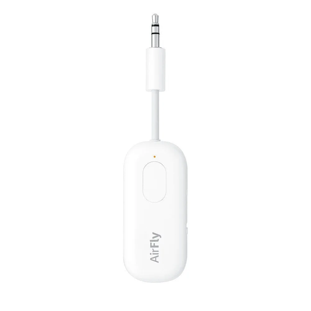 Twelve South AirFly Pro | Wireless Transmitter/Receiver with Audio Sharing for up to 2 AirPods/Wireless Headphones to Any Audio Jack for use on Airplanes, Boats or in Gym, Home, auto