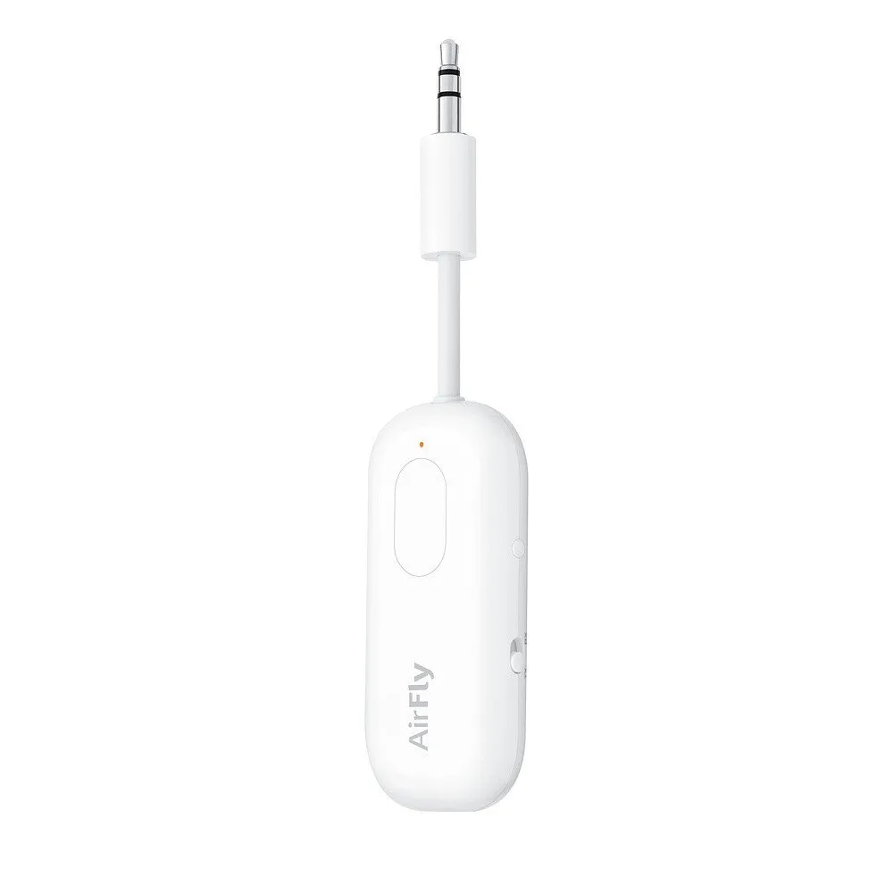 Twelve South AirFly Pro | Wireless Transmitter/Receiver with Audio Sharing for up to 2 AirPods/Wireless Headphones to Any Audio Jack for use on Airplanes, Boats or in Gym, Home, auto