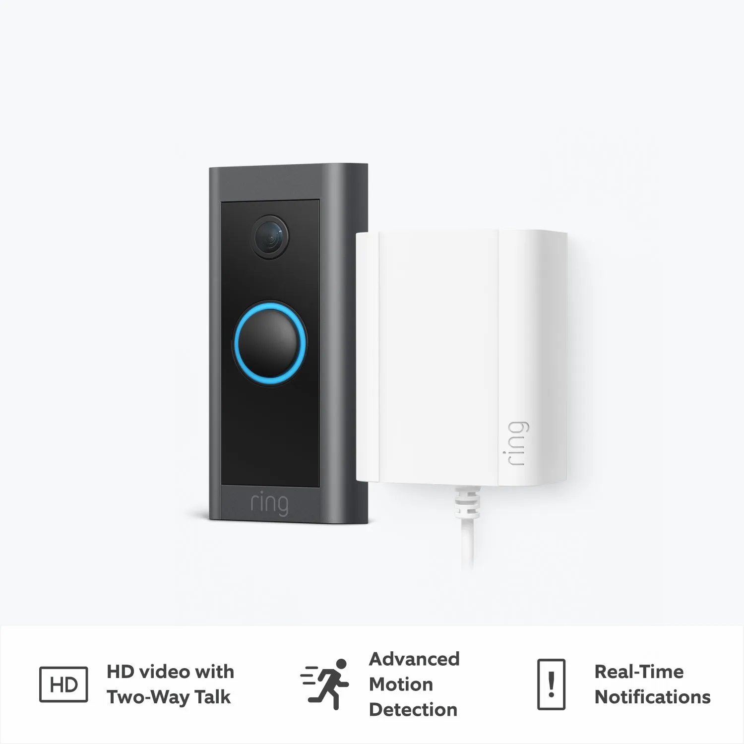 Video Doorbell Wired with Plug-In Adapter