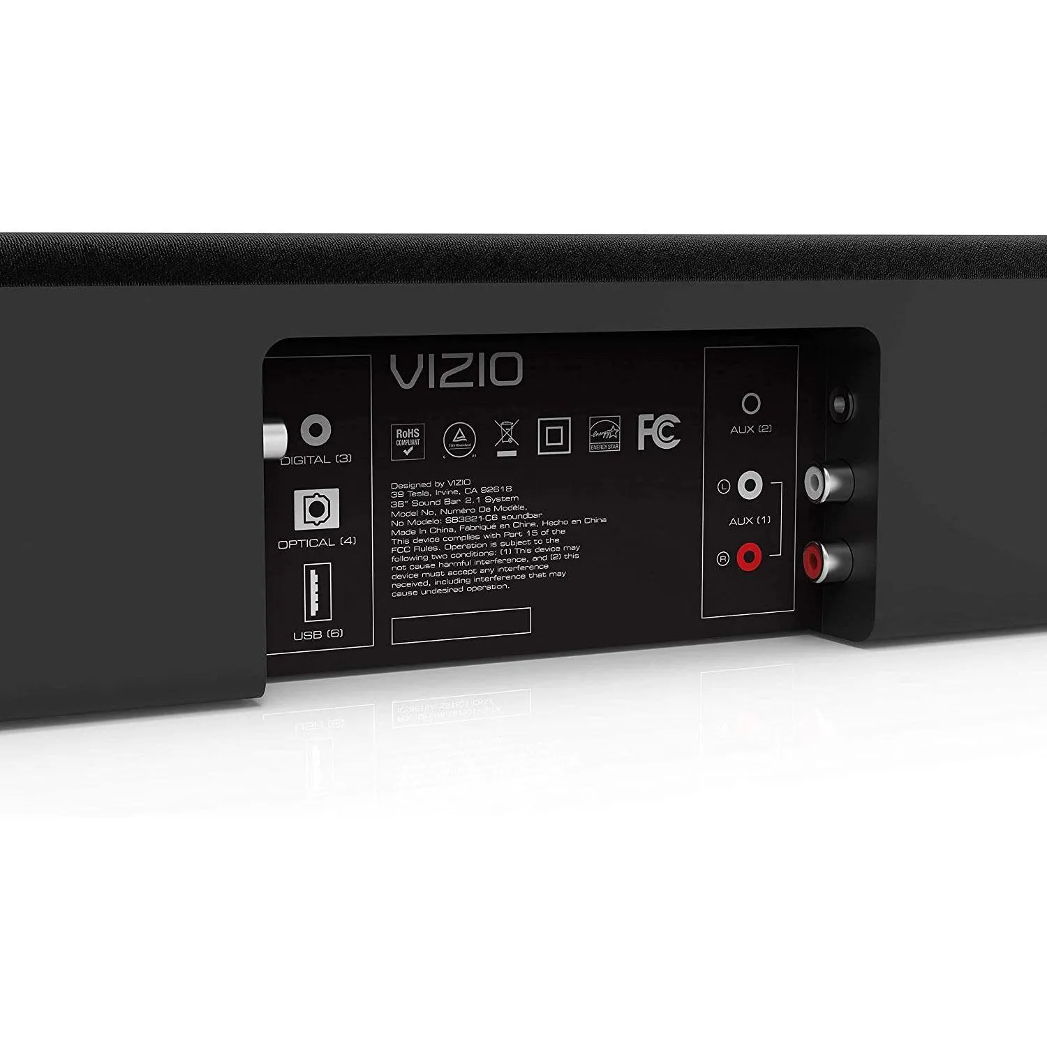 Vizio SB3821-C6C 38 Inch 2.1 Sound Bar System (Refurbished)