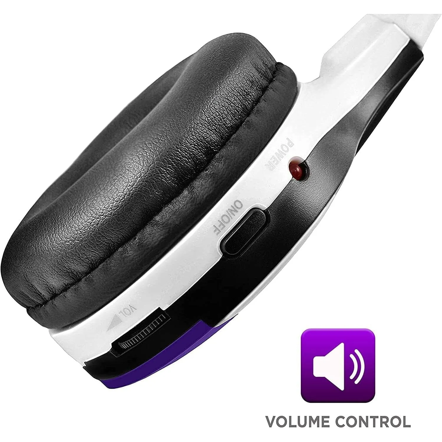 XO Vision IR630PR Universal IR Wireless Foldable Headphones - Bluetooth-Enabled Lightweight (Purple)